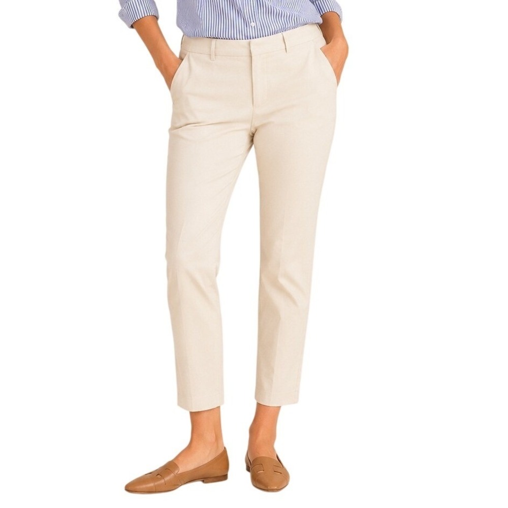 Boden‎ Off White Richmond 7/8 Slim Leg Trousers Women's 6R